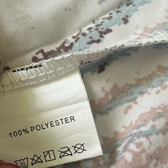 Casual summer flowy A-line dress S multicolor random vertical stripe mini - Picture 15 of 16